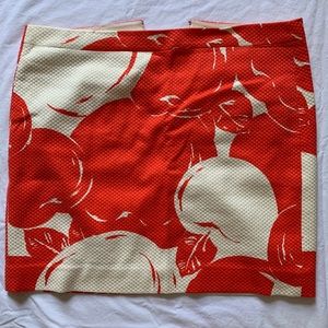 J.CREW Floral/Fruit Pattern Mini Skirt size 10
